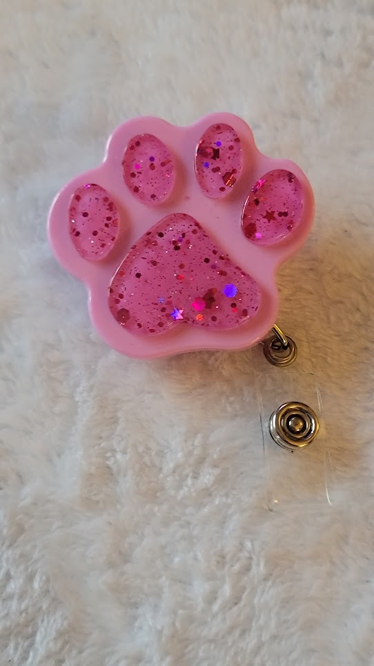 Paw Print Badge Reels