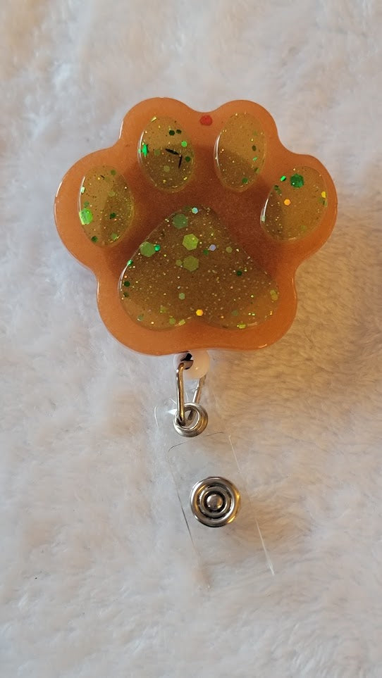 Paw Print Badge Reels