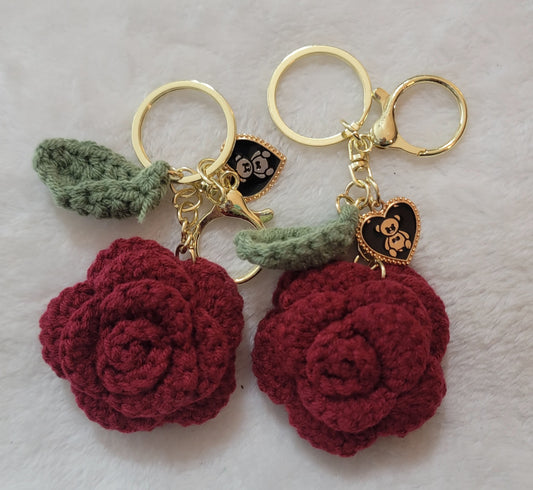 Rose Keychain - 3 Color Options