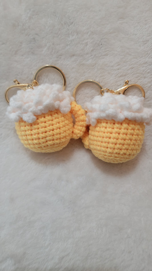 Beer Crochet Keychain