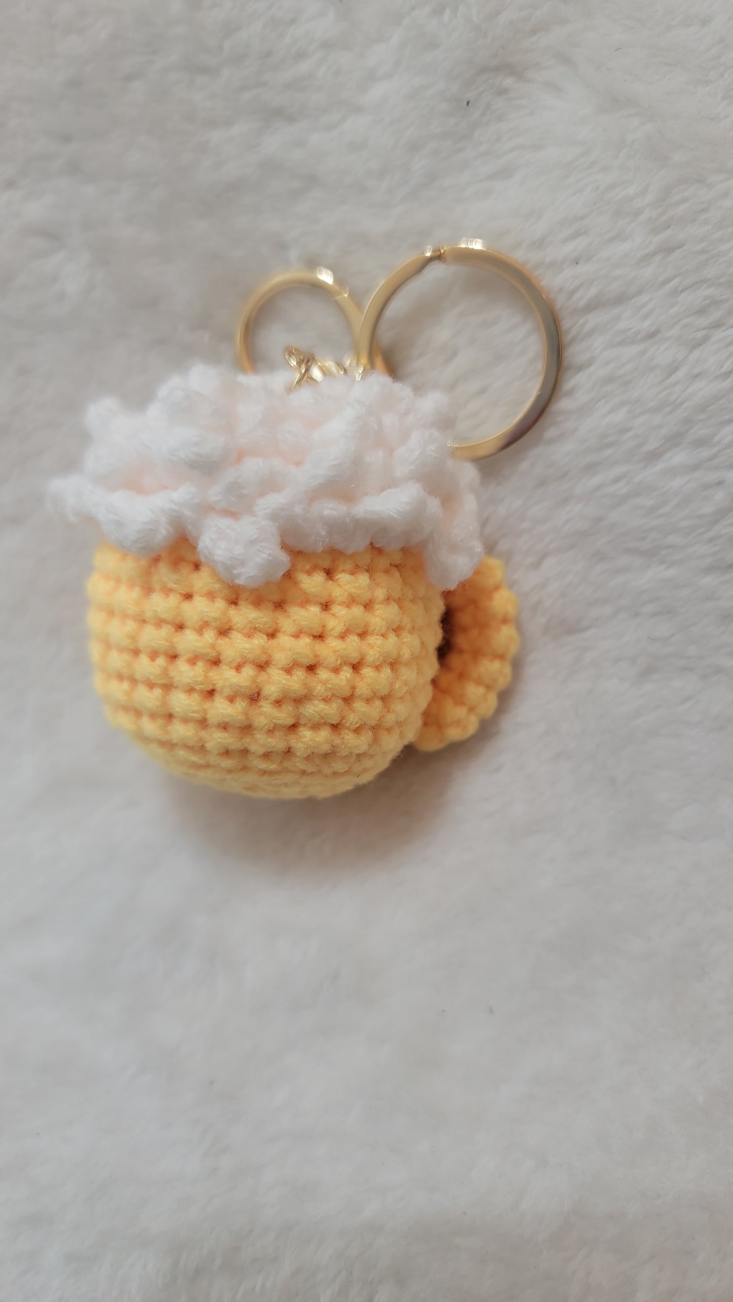 Beer Crochet Keychain