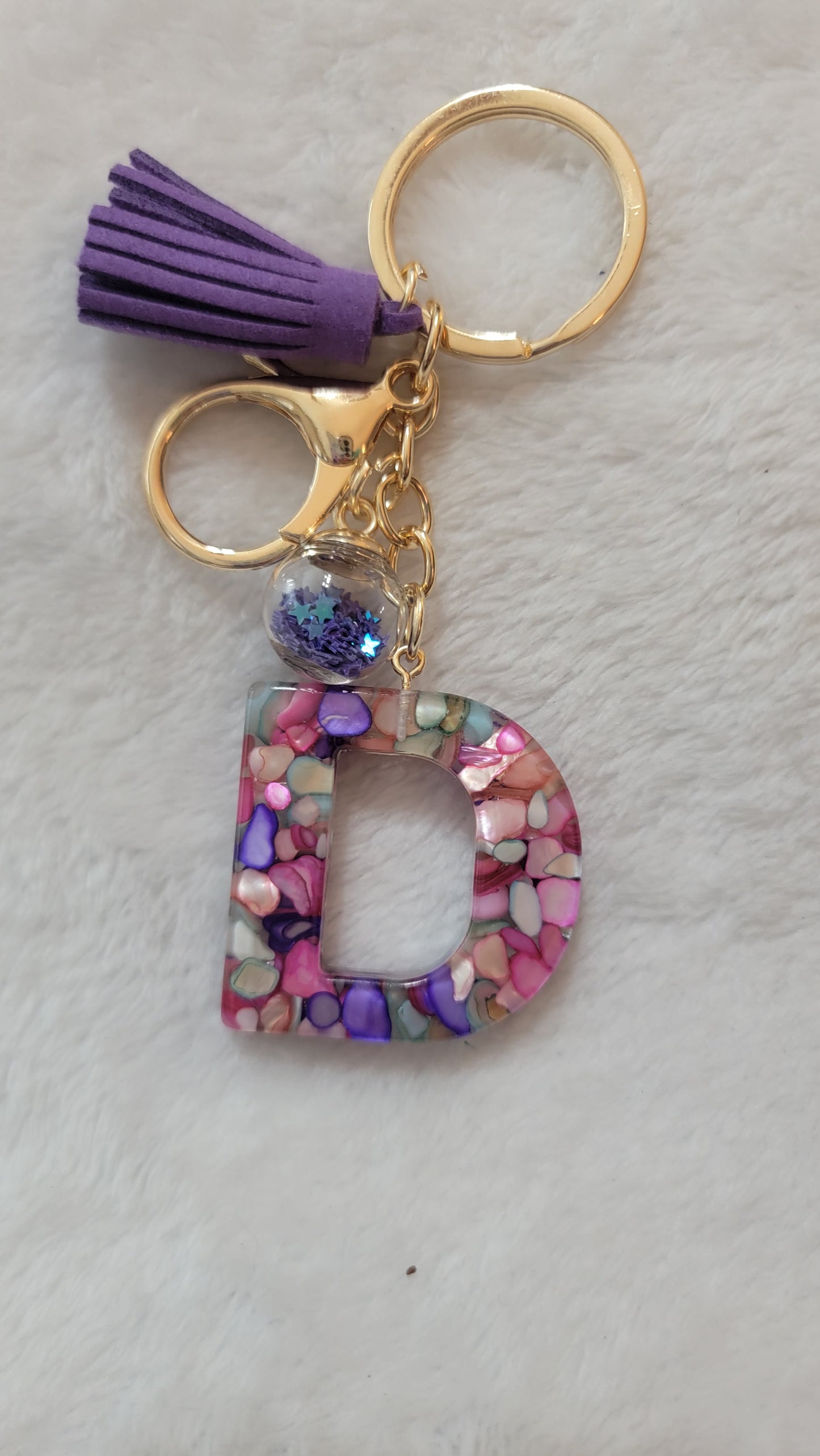 "D" Letter Keychain - Multiple Styles Available