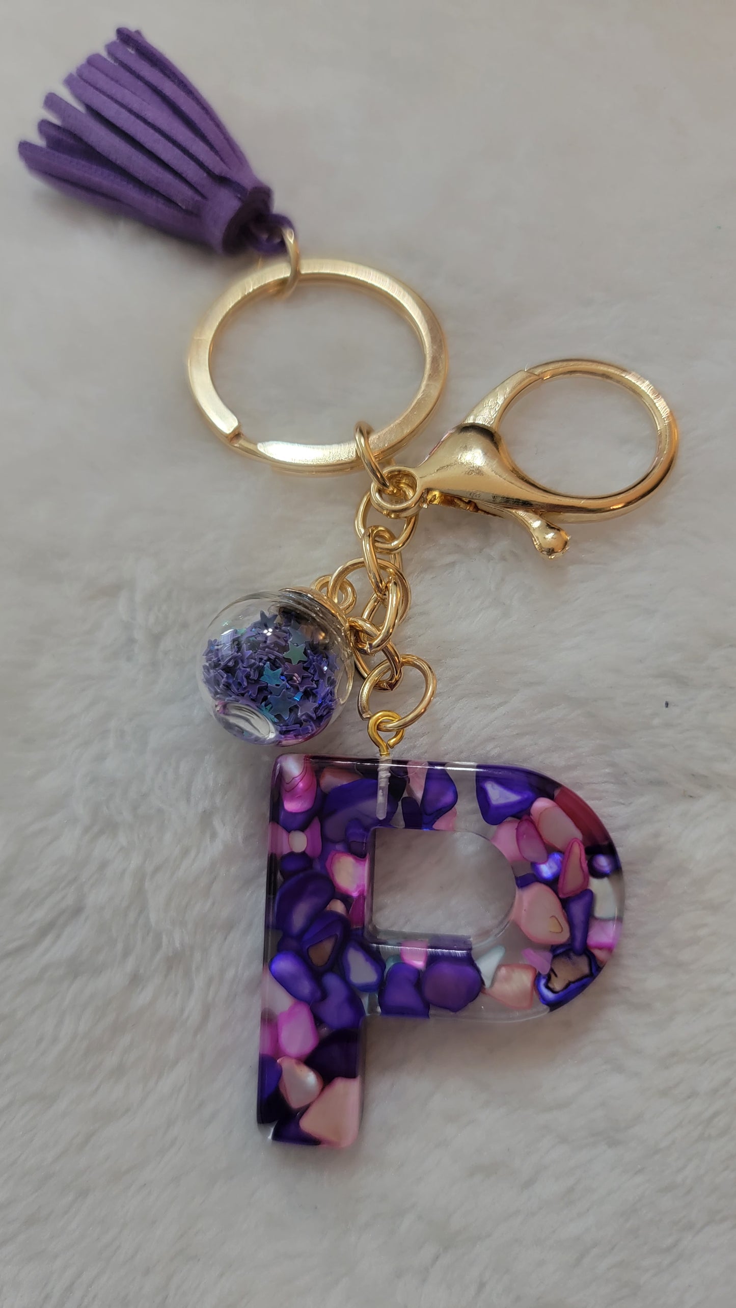 "P" Letter Keychain - Multiple Styles Available