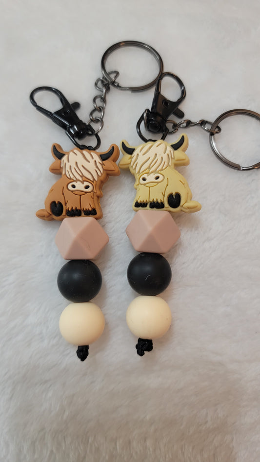 Highland Cow Keychain