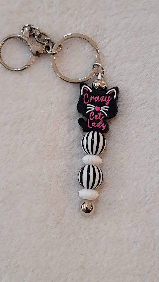 "Crazy Cat Lady" bar keychain