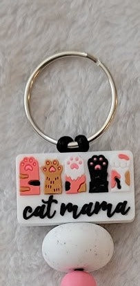 "Cat mama" Keychain