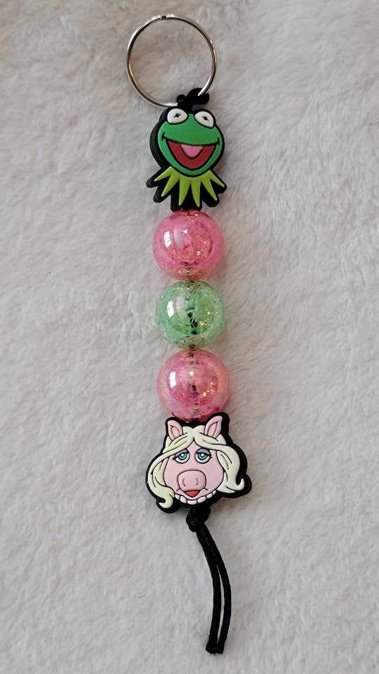 Kermit and Miss Piggy Keychain