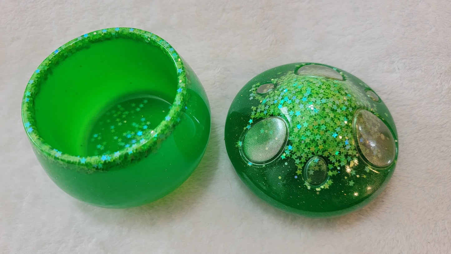 Green Star Mushroom Trinket Box