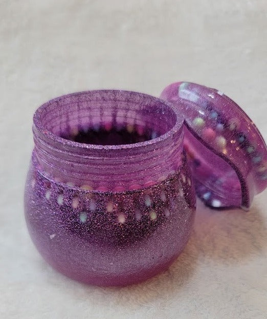 Purple Pearl Jar Trinket Box