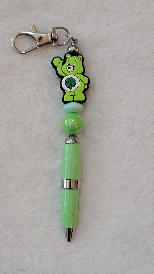 Beaded Keychain Pen - Care Bear - available in different colors