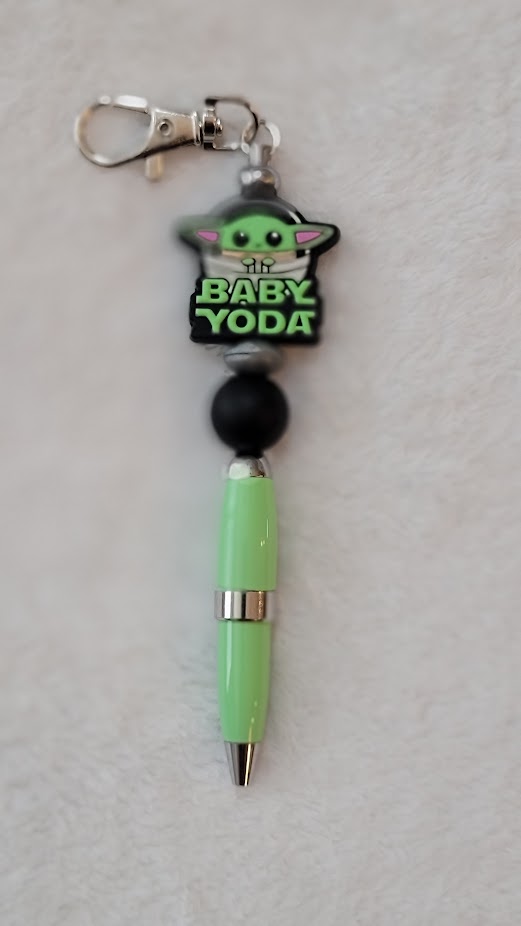 Beaded Keychain Pen - Baby Alien