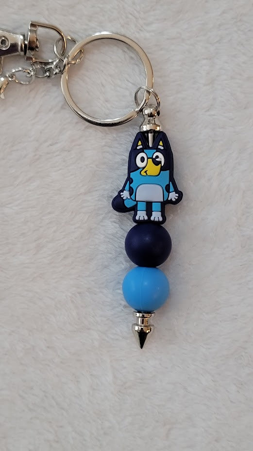 Beaded Bar Keychain - Bluey