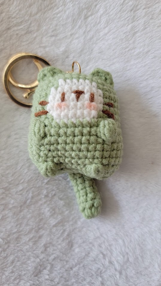 Crochet Cat Keychain