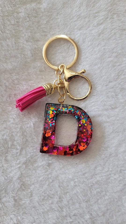 "D" Letter Keychain - Multiple Styles Available