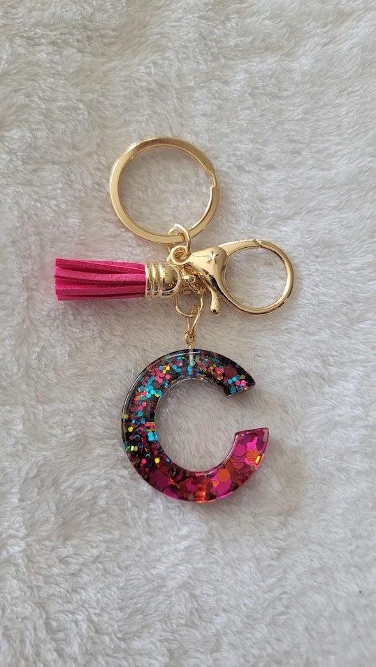 "C" Letter Keychain - Multiple Styles Available