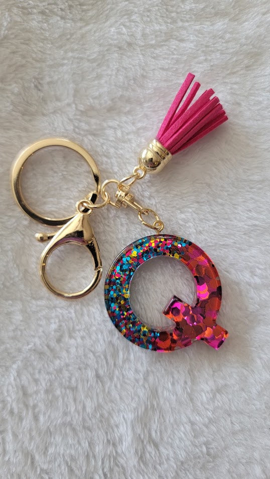 "Q" Letter Keychain - Multiple Styles Available