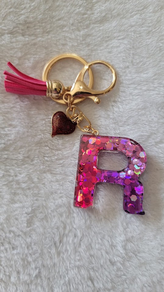 "R" Letter Keychain - Multiple Styles Available