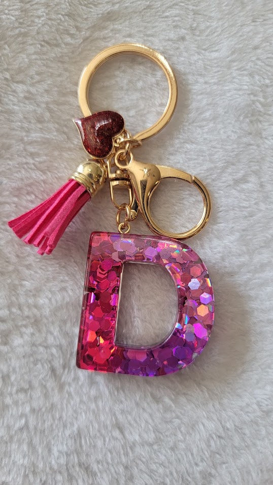 "D" Letter Keychain - Multiple Styles Available