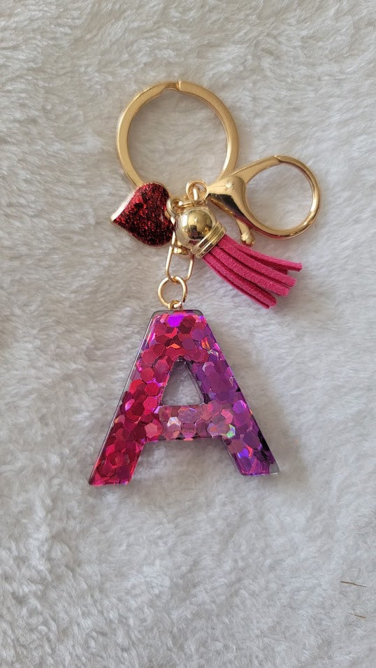 "A" Letter Keychain - Multiple Styles Available