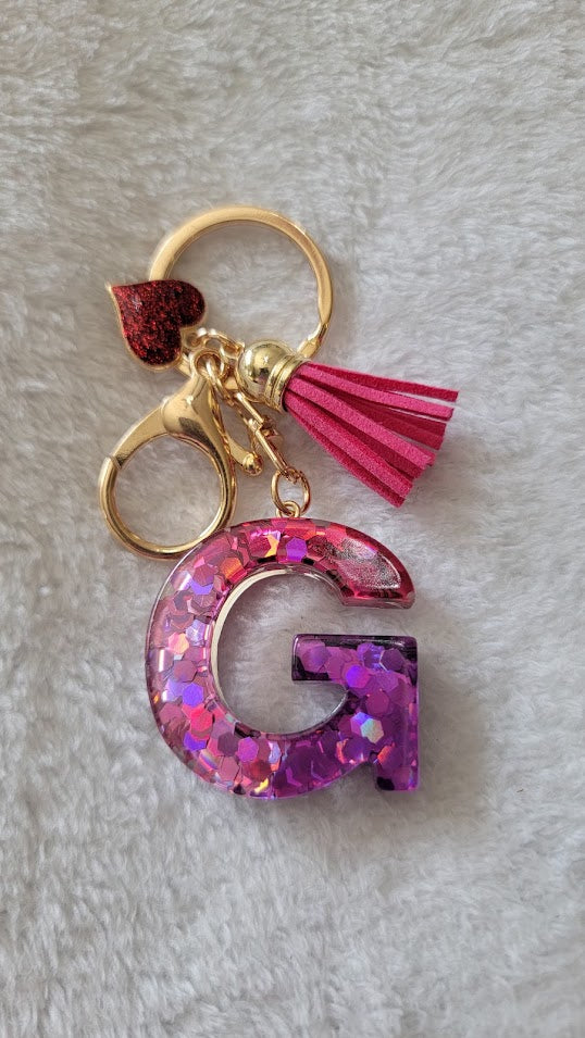 "G" Letter Keychain - Multiple Styles Available