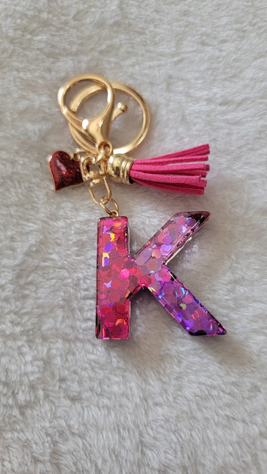 "K" Letter Keychain - Multiple Styles Available