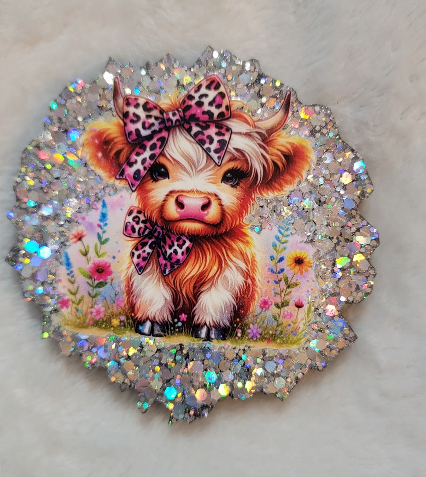 Cow Coasters - Silver