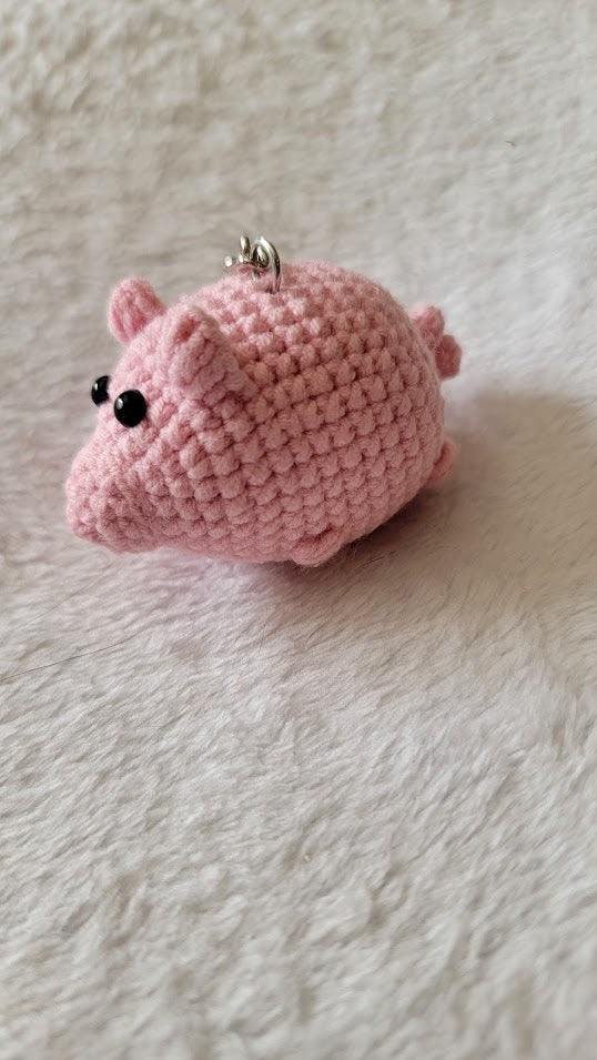 Piggy Crochet Keychain