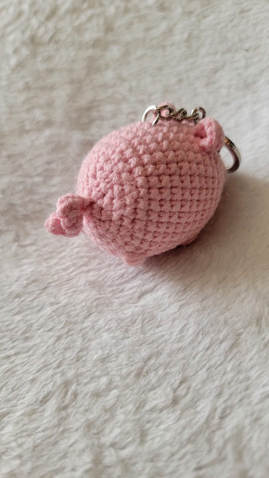 Piggy Crochet Keychain