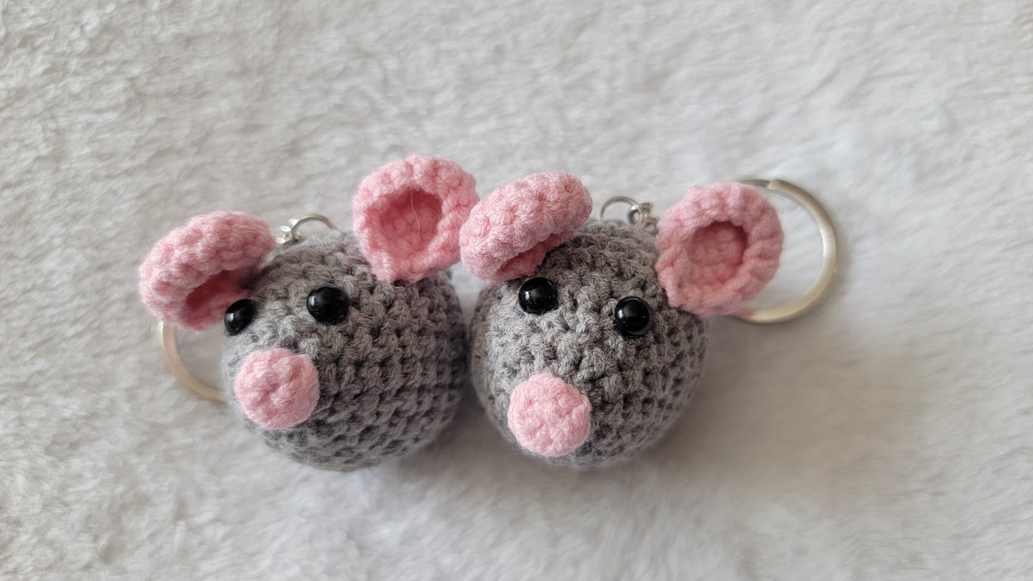 Mouse Crochet Keychain