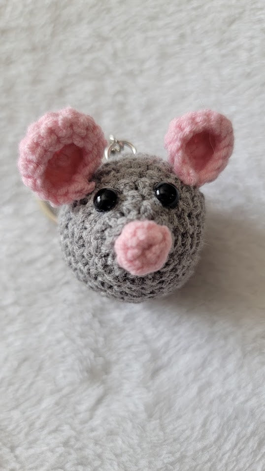 Mouse Crochet Keychain