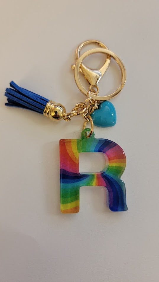 "R" Letter Keychain - Multiple Styles Available