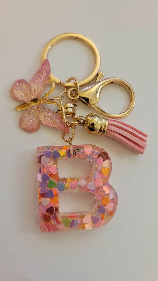 "B" Letter Keychain - Multiple Styles Available