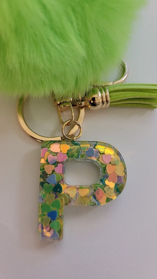 "P" Letter Keychain - Multiple Styles Available