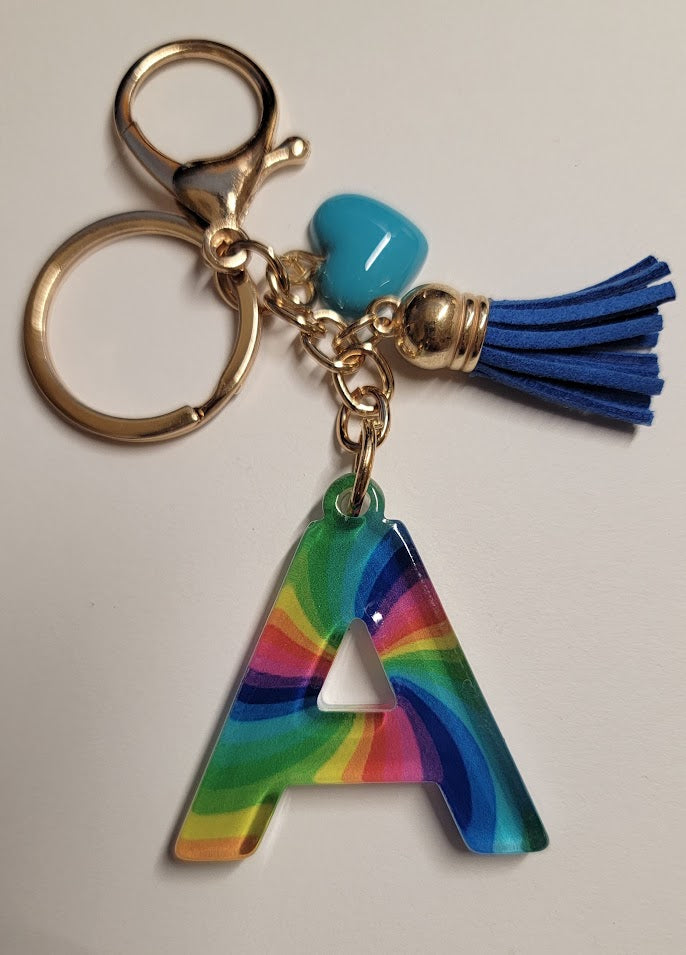 "A" Letter Keychain - Multiple Styles Available