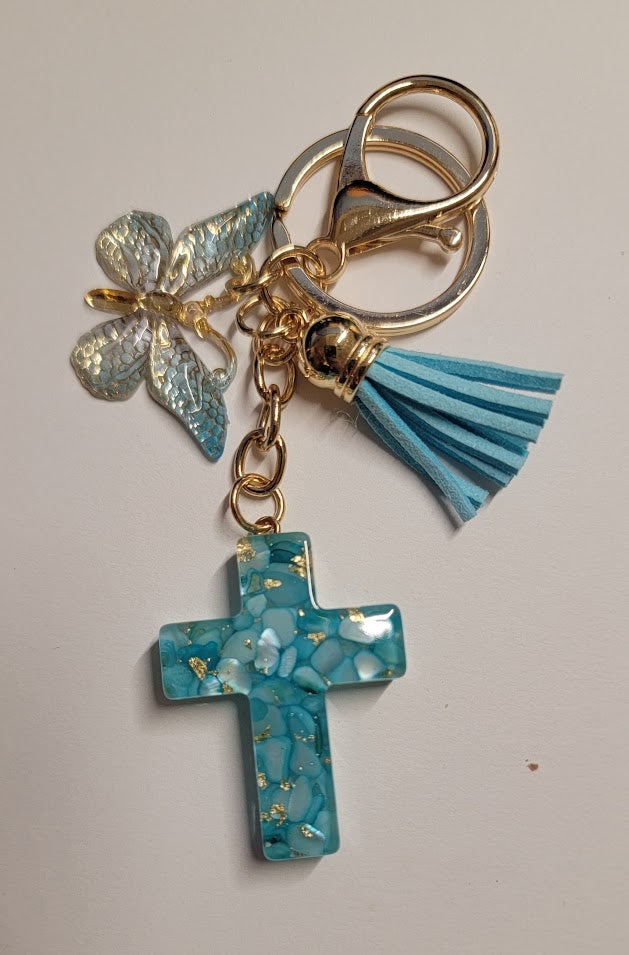 Cross Resin Keychain