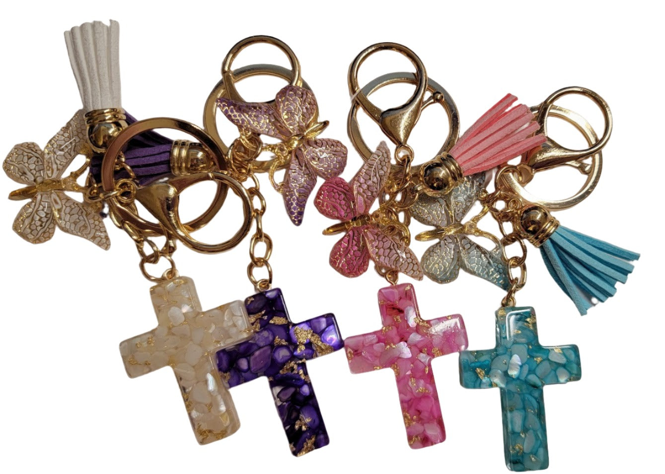 Cross Resin Keychain