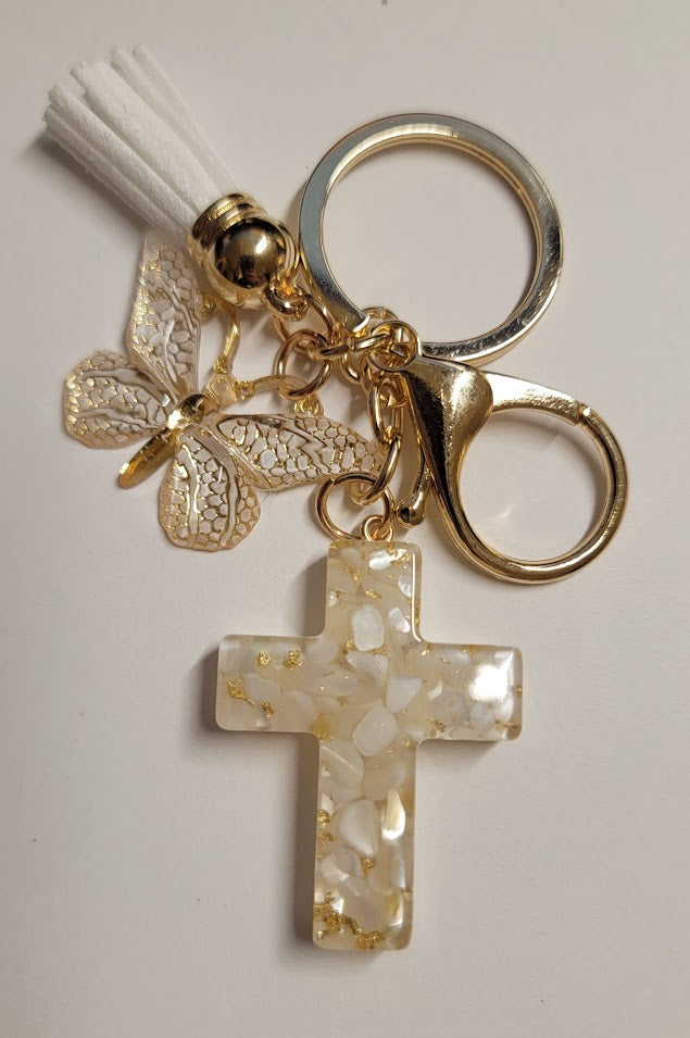 Cross Resin Keychain