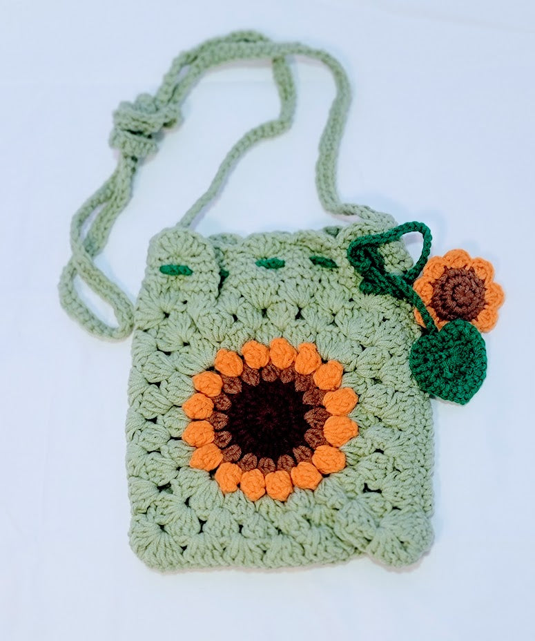 Flower Crochet Purse - multiple colors and sizes