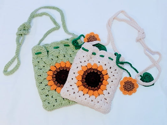 Flower Crochet Purse - multiple colors and sizes