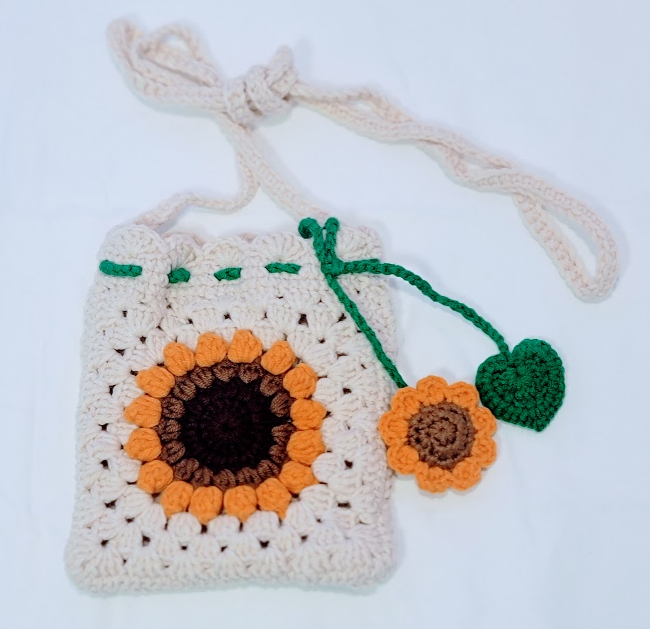 Flower Crochet Purse - multiple colors and sizes