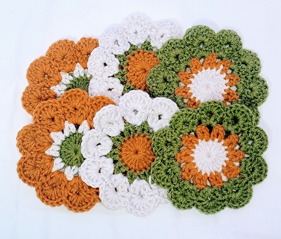 Flower Crochet Coasters