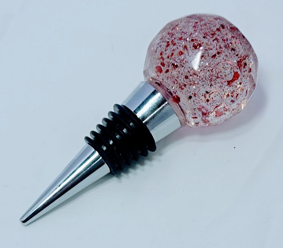 Red Glitter Wine Cork