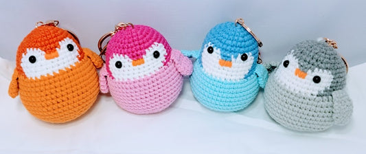 Penguin Crochet Keychains - different color options available