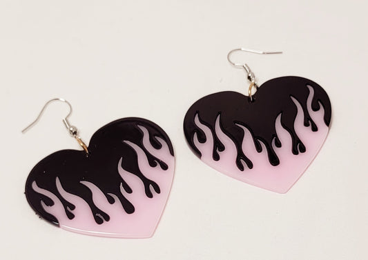 Heart Flame Earrings