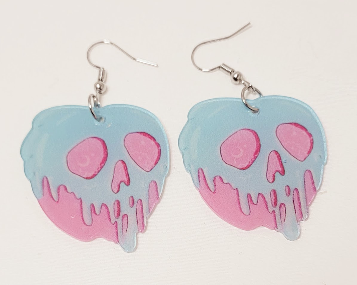 Skull Apple Earrings