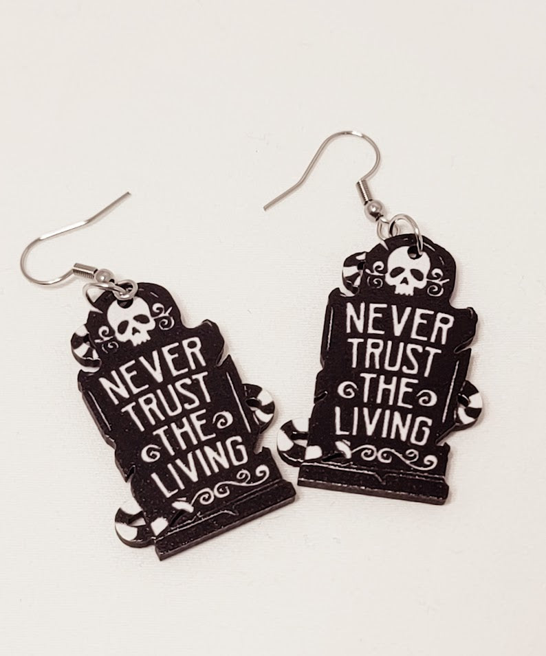 "Never Trust the Living" Earrings