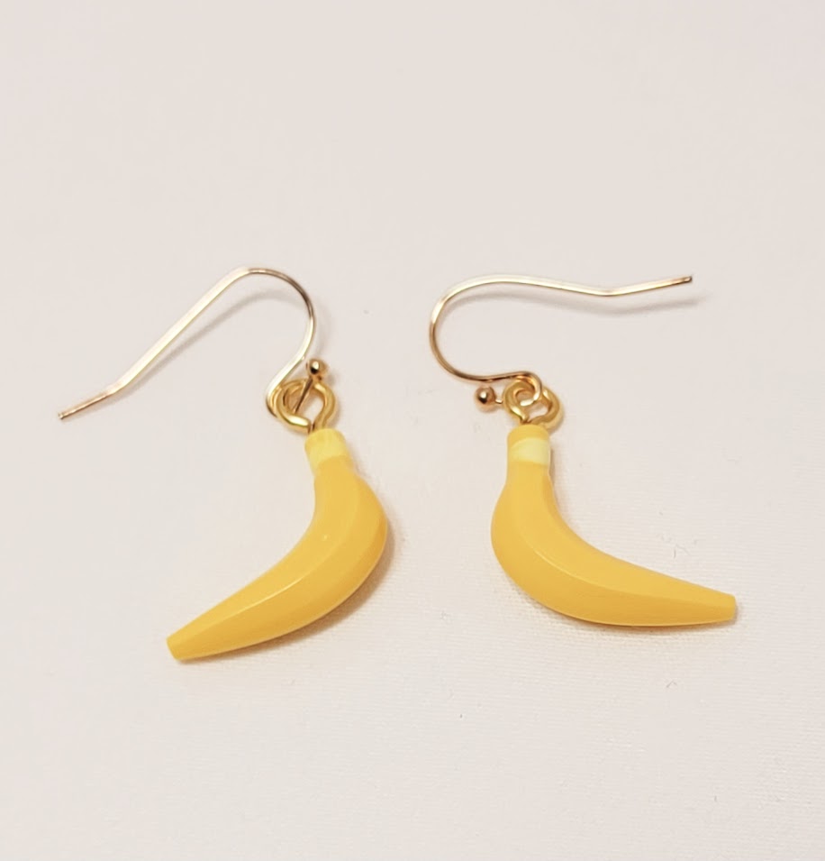 Lego Banana Earrings