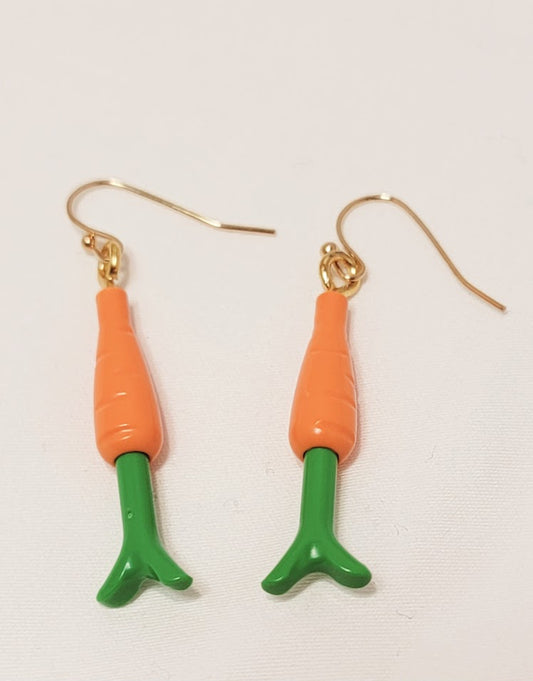 Lego Carrot Earrings