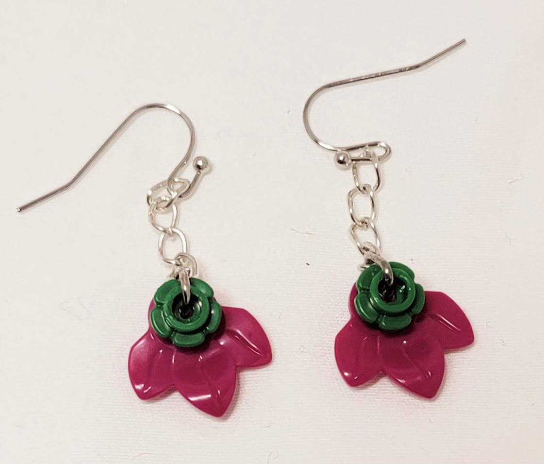 Lego Flower Earrings - variety of color options