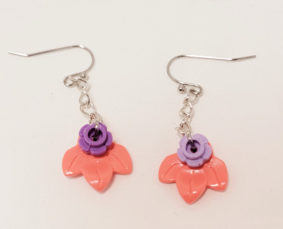 Lego Flower Earrings - variety of color options